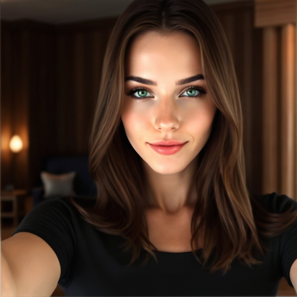 Beautiful sexy girl welcoming visitors with a warm smile and inviting presence